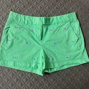 Vinyard Vines shorts - green whale print